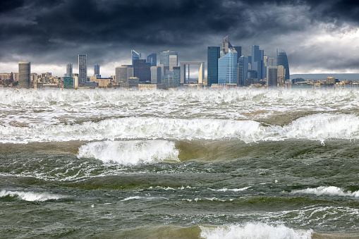 Escena apocalípticos tsunami photo