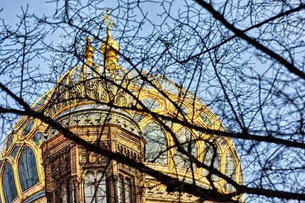 Photo of cupola of the new synagogue Berlin