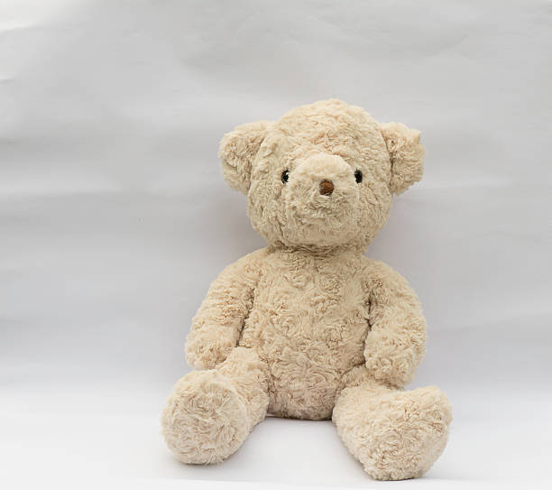 istock stuffed toy bear sitting on a white background 533353556