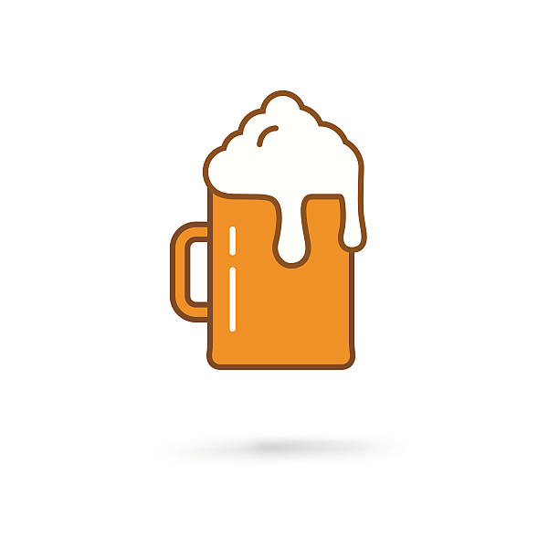 Flat beer icon This is a vector illustration of Flat beer icon  kvass stock illustrations