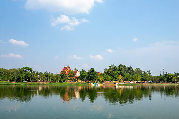 istock river and temple of Buddhist monastery 533355720