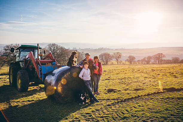 保ち、ご家族で - tractor farm uk agriculture ストックフォトと画像