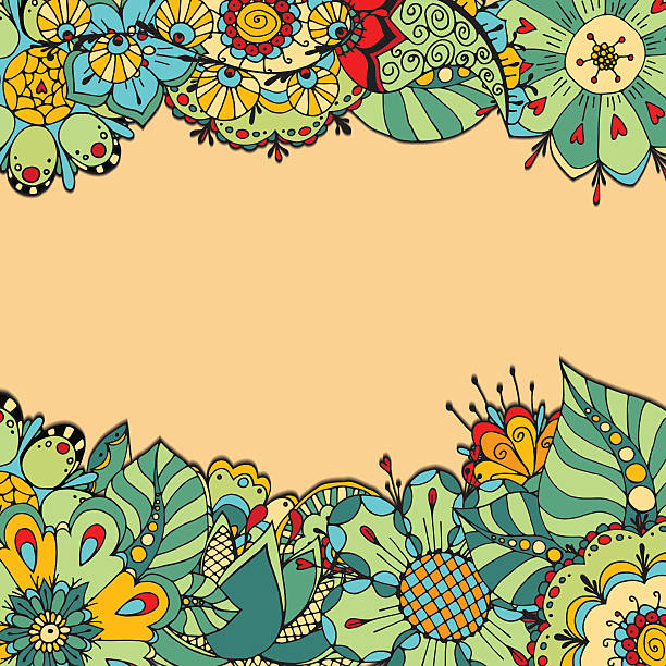 абстрактный фон. - flower backgrounds paisley flourish stock illustrations