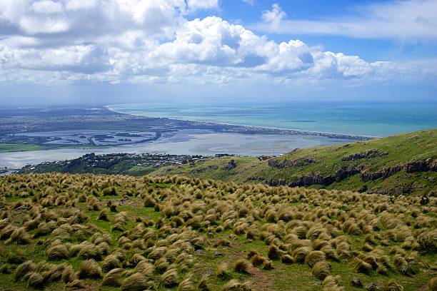 istock Port Hills view, Christchurch NZ 533367709