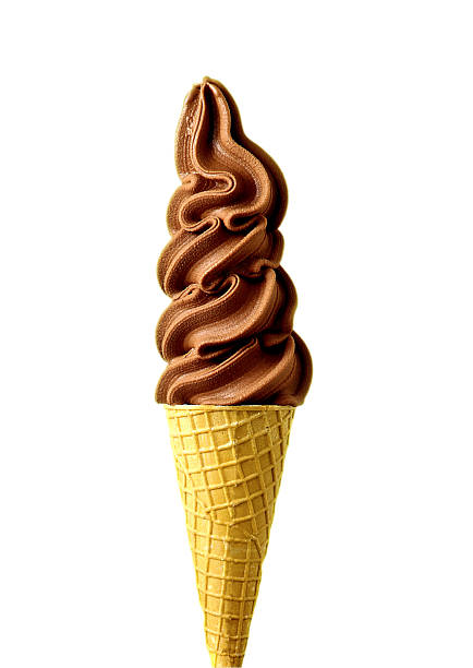 istock Chocolate flavor soft ice cream cone 5 533368855