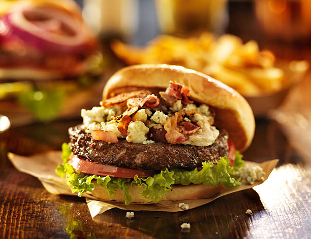 istock gourmet bacon and blue cheese burger 533368937