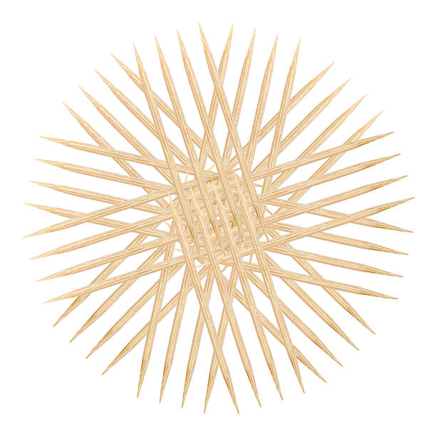 istock Abstract of Bamboo toothpicks isolated on white background 533378039