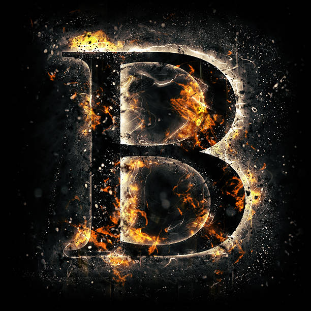 Fire alphabet. Letter B. Fire alphabet. Letter B. fire letter b stock pictures, royalty-free photos & images