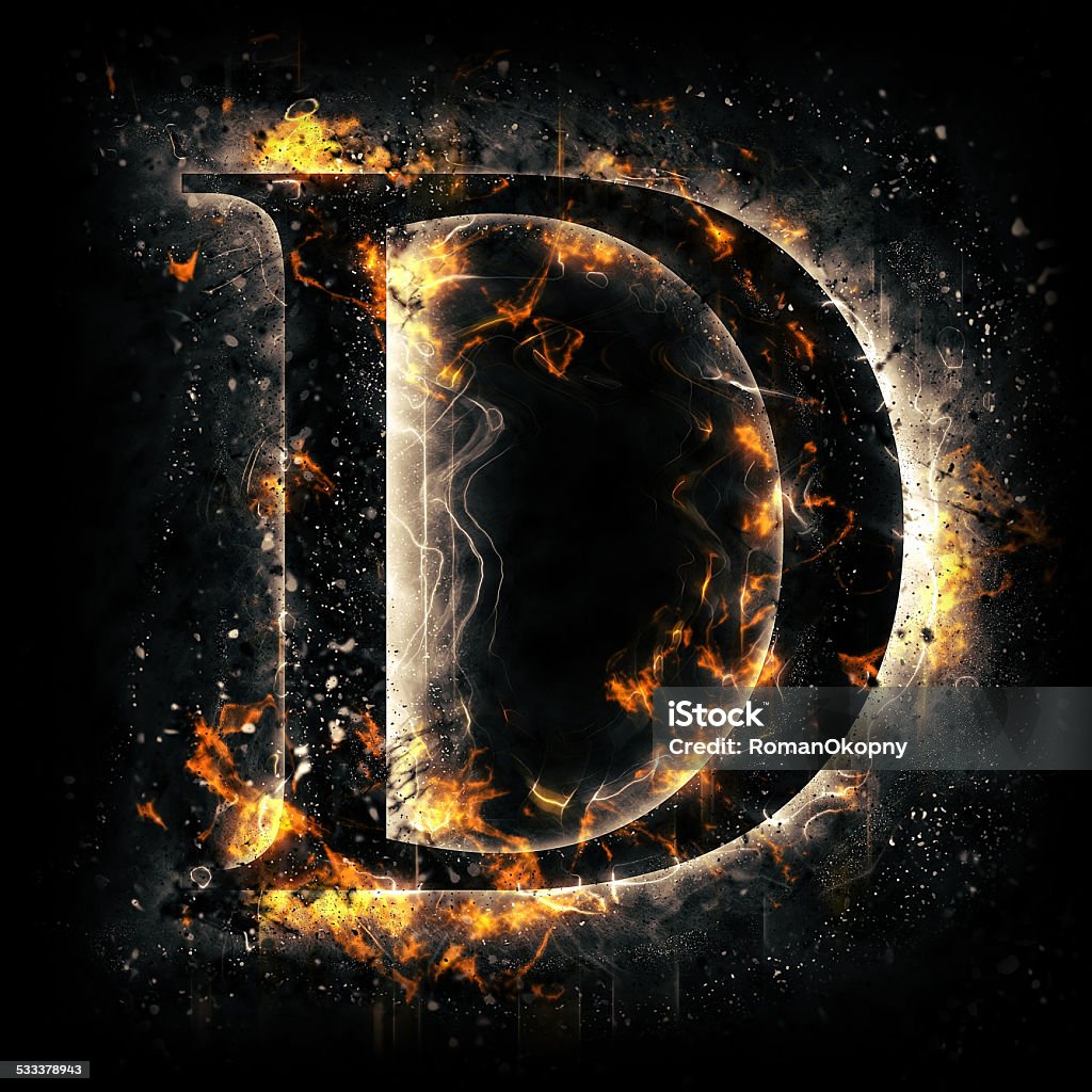 Fire Alphabet Letter D Stock Photo - Download Image Now - Letter D, Fire -  Natural Phenomenon, Flame - iStock