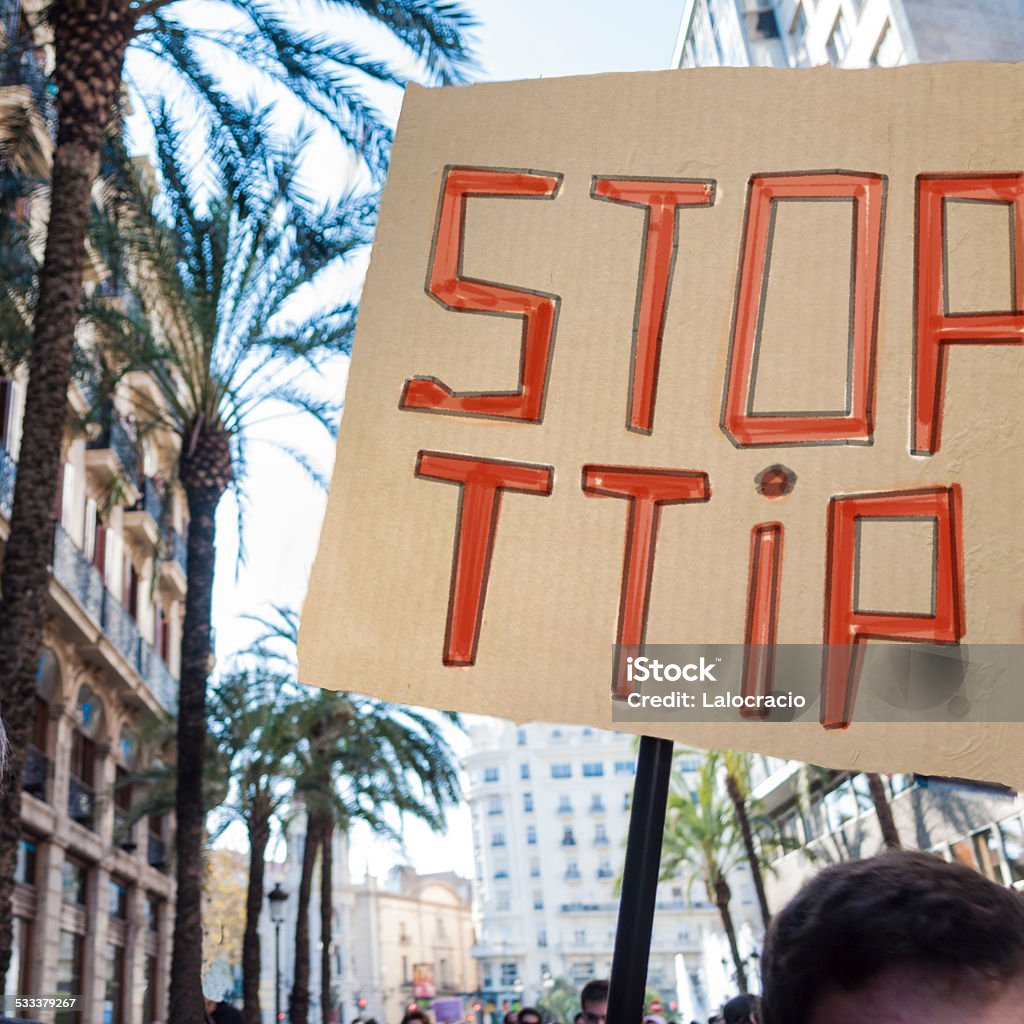 Parada TTIP - Foto de stock de 2015 libre de derechos