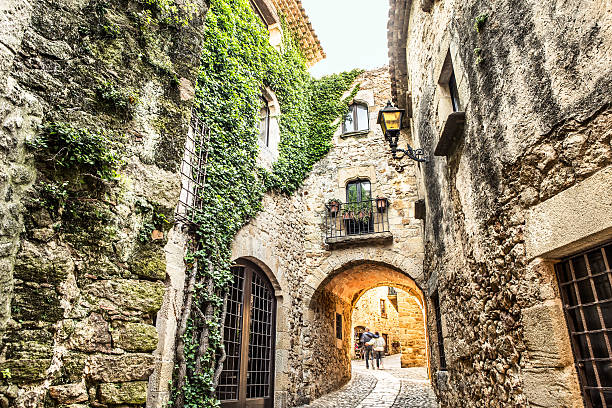 Pals Picturesque medieval village of Pals, Costa Brava. catalonia stock pictures, royalty-free photos & images