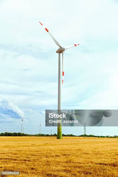 Wind Turbines Stock Photo - Download Image Now - 2015, Agricultural Field, Agriculture