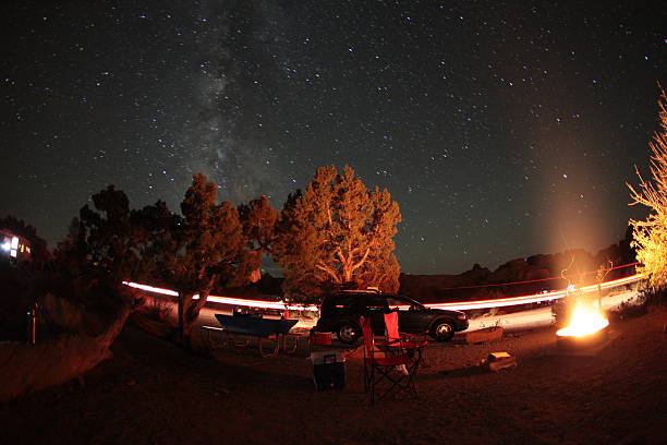 istock Car Camping Under Stars At Arches National Park 533396729