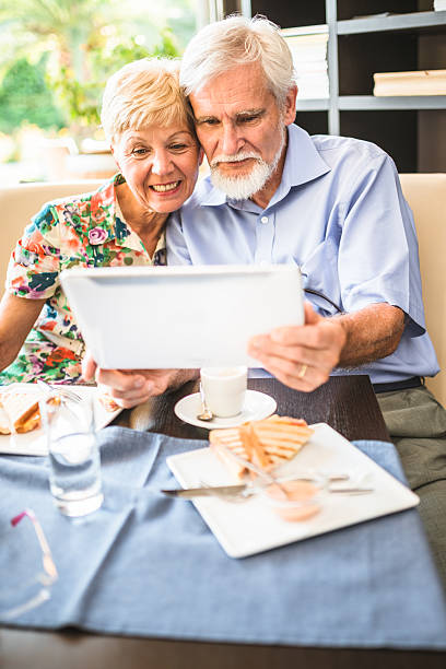 istock senior couple thave a breakfast at cafe 533399007