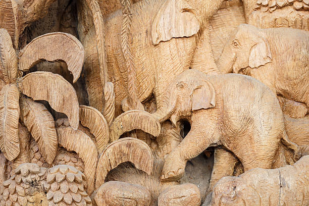 Traditional Thai style wood carving