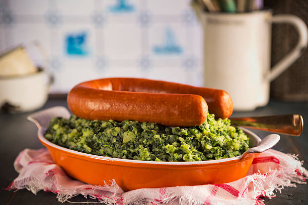 istock Dutch food: kale with smoked sausage or 'Boerenkool met worst' 533400369