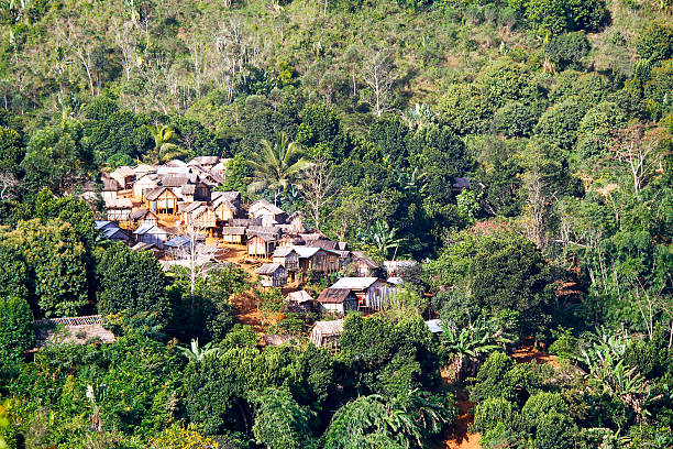istock Typical malgasy village - african hut, poverty in madagascar 533401819