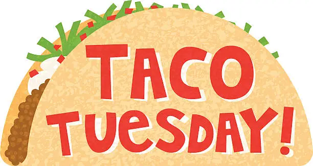 Vector illustration of taco tuesday