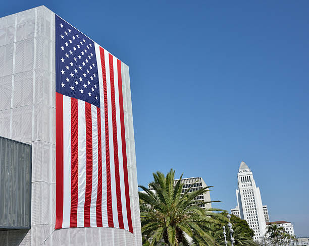 American Flag at Grand Park in LA
