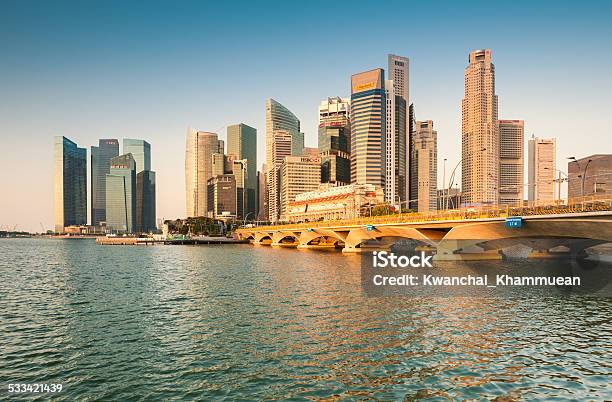 Morning View Of Singapore Central Business District Stock Photo - Download Image Now