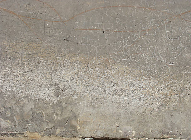 istock heavily cracked pattern in dirty gray beige wall 533425655