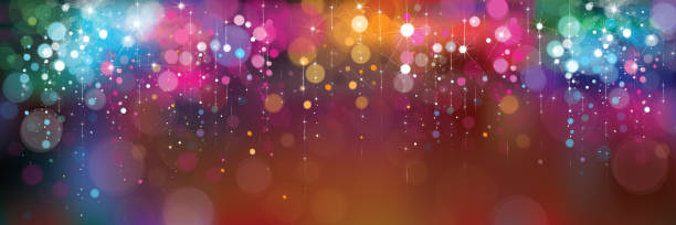 Vector colorful lights background. vector art illustration