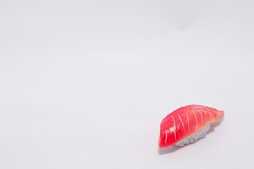 Sushi of Toro on a white background