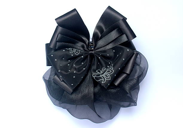 istock Isolated black hairnet with bow, a woman accessory 533432832