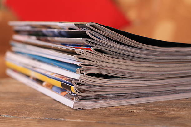 istock Magazines on the wooden table 533433794