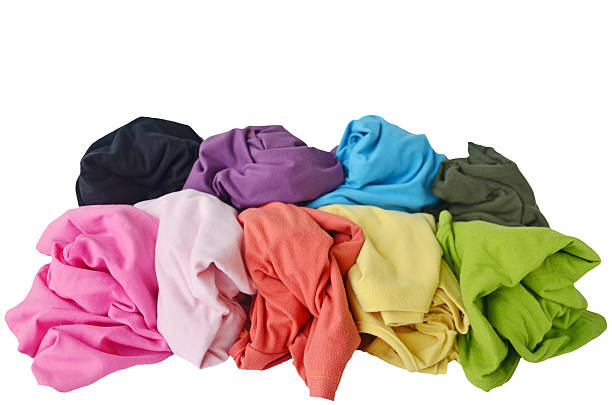 istock messy colorful clothes, isolated white background 533434608
