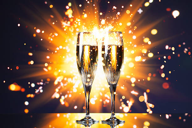 istock champagne glass against sparkler background 533435302