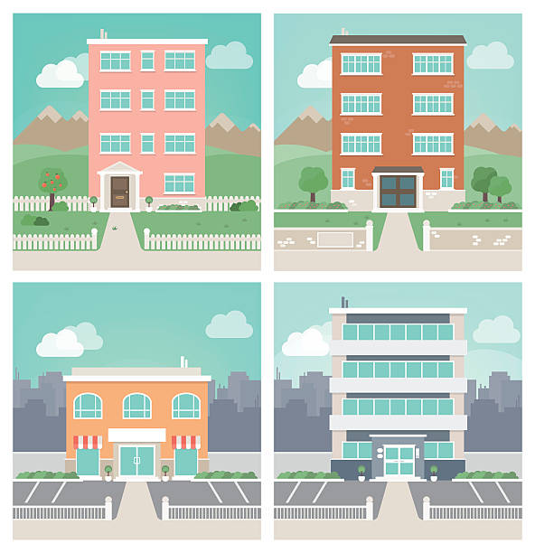 Buildings Stock Illustration - Download Image Now - College Dorm, Apartment,  Building Exterior - iStock
