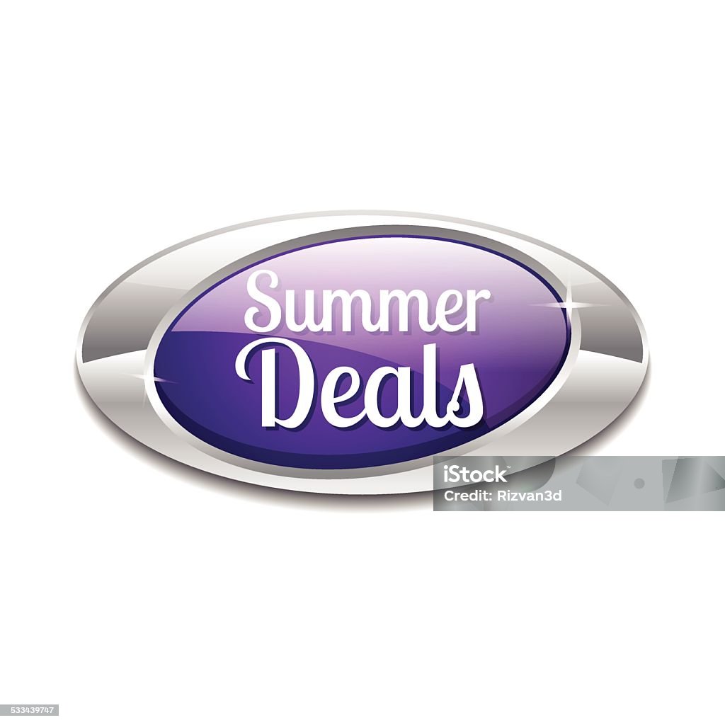 Summer Deals Violet Vector Icon Button 2015 stock vector