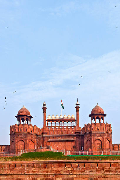 l'inde, new delhi, le fort rouge, lal qila - india new delhi architecture monument photos et images de collection