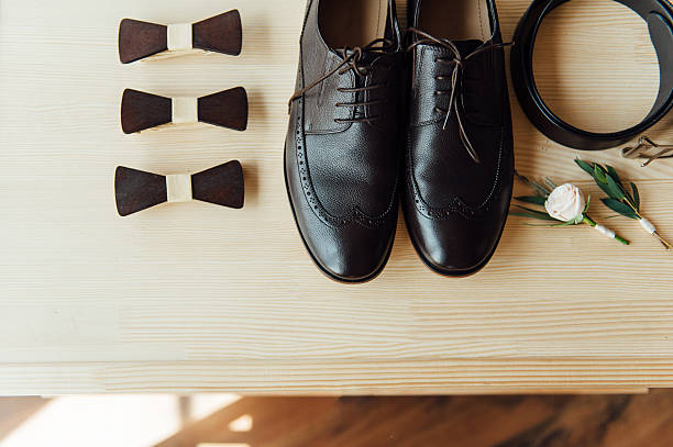 istock groom set clothes. shoes and bow tie 533440256