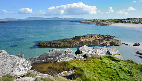 Summer Ireland coastline landscape