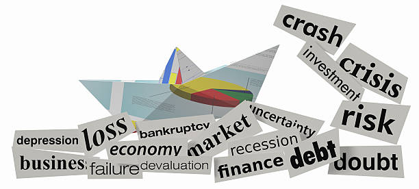 concetto di crisi finanziaria - storm sea business uncertainty foto e immagini stock