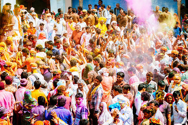 istock Holi Festival India Crowd Celebrating 533441765