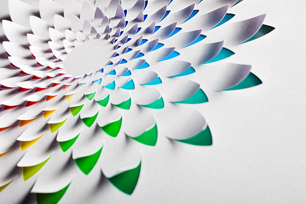 istock Abstract Cuttet Paper Rainbow Flower 533442919