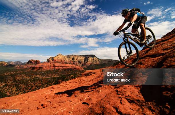 Mountain Biking On Slickrock Stock Photo - Download Image Now - Mountain Biking, Extreme Sports, Cycling
