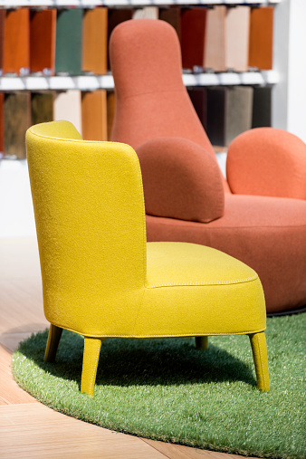 Armchairs in furniture store