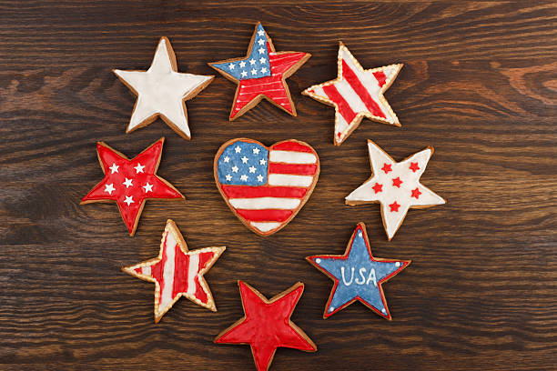 istock Cookie with American patriotic colors 533443370