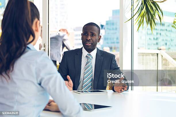 Job Interview Stock Photo - Download Image Now - African-American Ethnicity, Interview - Event, 2015