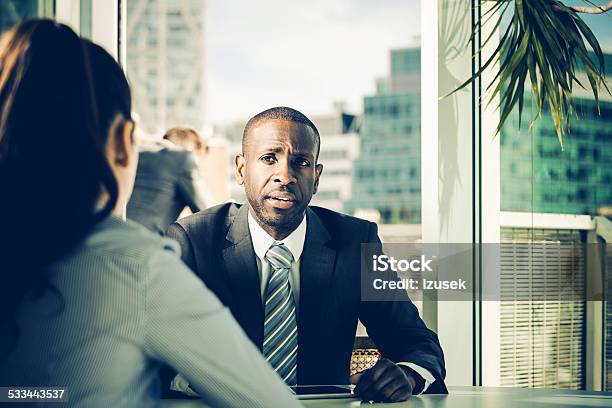 Job Interview Stock Photo - Download Image Now - Human Resources, Meeting, Serious