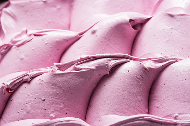 Gelato - detail of a blueberry Ice cream. stock photo