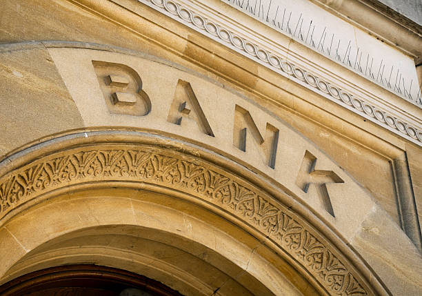 istock Bank sign on an arch 533444018