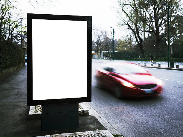 istock Blank Billboard On City Street At Dusk 533445903