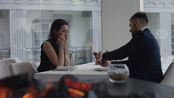 istock Man making proposal with the ring to his girlfriend at 533447394