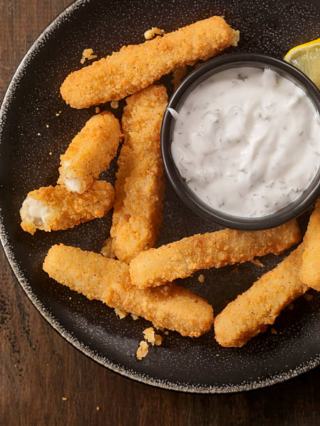 Chicken Fries with Ranch Dip All White Meat Chicken Fries with Ranch Dip - Photographed on Hasselblad H3D2-39mb Camera chicken finger stock pictures, royalty-free photos & images