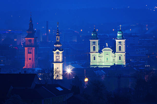 istock Landhaus, Old Cathedral and Stadtpfarrkirche in Linz 533454136